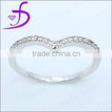 Rhodium Plated Solid 925 Sterling Silver Ring With AAA Zircon thumbnail-1