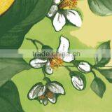 2015 Newest Printed Lemon and Checked Design Plastic Table Cloth With Lace/waved/straight Edge thumbnail-1