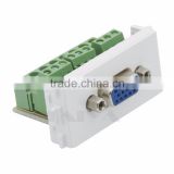 3+9 VGA Female Connector With Backside Screw Connection