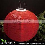 Item NO.80510 Red Dia 30.48cm Hang Garden Party Christmas LED Lantern Solar thumbnail-1
