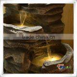 Polyresin LED Four Falls Garden Rock Stone Water Fountain thumbnail-2