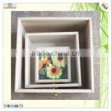 Wholesale Square Glass Lid Wooden Flower Rose Box thumbnail-6