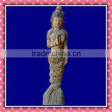 Hand Made Carving Wooden Kuanyin Statue 165cm High thumbnail-2