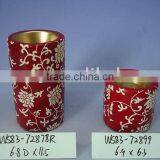 Cheap Terra Cotta Red Glaze Xmas Candle Holder thumbnail-1
