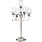 Nickle Plated Glass Votive Wedding Candelabra thumbnail-1