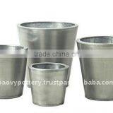 AQH Galvanized Zinc Vase,Galvanized Zinc Watering Can , Zinc Pot Planter, Zinc Planter for Gardening and Household thumbnail-1