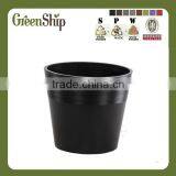 Shiny Plastic Flower Pots, High Gloss, Painted Planter thumbnail-1