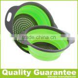 Customized Color Silicone Colander Collapsible Plastic Silicone Strainer thumbnail-2