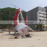 Famous Chinese Garden Street Statue Metal Craft Stainless Steel Modern Sculpture thumbnail-1