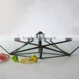 Stained Glass Ship Home Decor Vase Origami Boat Glass 3D Sculpture Terrarium thumbnail-4