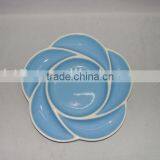 Ceramic and Stoneware Flower Shape Candy Divided Plate thumbnail-1