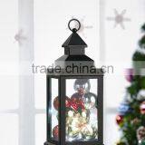 Battery Powered Black Plastic Lantern With LED Christmas Bauble Chain Light thumbnail-2