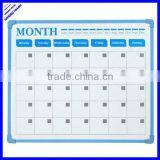 2013 Square Shaped Monthly Calandar Printed White Board With Grid Lines