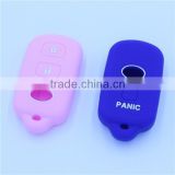 2 buttons silicone remote car key shell, car key cover for toyota with panic button