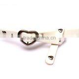 Wholesale Heart Rivet Decorated Heart Buckle Sex Women Lady Thin PU Waist Belt thumbnail-3