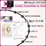 Waterproof Gold Tattoo Metallic Temporary Tattoo Stickers Temporary Body Art Tatoo thumbnail-4