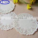 2014 Hot Selling Round White Paper Doilies Eco-friendly Lace Doily