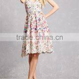 China Guangzhou Clothing OEM V-neck Sleeveless On-seam Pockets Scalloped Pocket Women Dress thumbnail-4