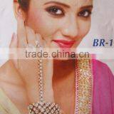 GOLD CRYSTAL Single Bracelet With Ring Free Size thumbnail-1