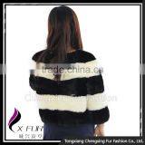 CX-G-A-261A Wholesale Stylish Cheap Winter Wear Round Neckline Real Mink Fur Coat Women thumbnail-4
