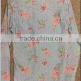 MENS DENIM PRINTED SHORT SLEEVE SHIRT WITH ENZYME WASHED Nd02 thumbnail-2