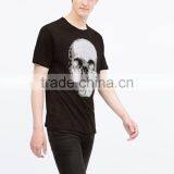 Short Sleeve Custom Skull Digital Printed T-shirt Wholesale China thumbnail-3