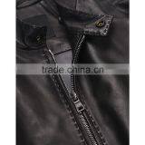 Customized Cheap Mens Black PU Leather Jacket Design thumbnail-4