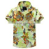 Boys Summer Short Sleeve t Shirt New Arrival Fashion Aloha Hawaiian Floral Shirt for Boy thumbnail-2