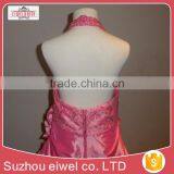 Sleeveless Pink Halter Flower Girl Dress for 9 Years Girl thumbnail-5