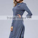 Wholesale Elegant Summer Dress Women Long Sleeve Casual Dress 2017 thumbnail-5