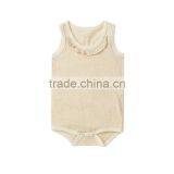 High Quality Blank Organic Cotton Baby Girl Blank Baby Rompers thumbnail-2