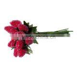 Acrylic Artificial Flower Stamen Millinery Red 13.0cm(5 1/8") x 1.5cm( 5/8"), 3 Bundles thumbnail-1