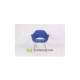 Luxury Home Furniture Eero Saarinen Modern Wood Dining Chairs With Leather or Fabric Seat Cushion thumbnail-1