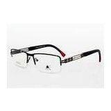 Unique Vintage Mens Metal Optical Frames , Black Rectangular Narrow Frames thumbnail-1