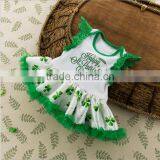 1st St. Patrick's Day Outfit, St Patricks Onesie, Baby Bodysuit, Baby Girl Photo Prop, Baby Girl Outfit, Green Tutu Bloomer thumbnail-3