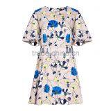 Short Sleeve Floral Printed A-line Dresses for Womens Plus Size Fit and Flare Cloak Dress Womens Summer Going Out Dresses Femme thumbnail-5