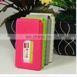 Competitive price customize color silicone business card holder with magnetic button