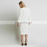 Women Loose Fit Long Sweater Pullover Round Collar Design For Ladies thumbnail-3