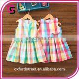 Color Plaid Baby Dress Children Dress Princess Skirt 2017 Summer Girls Dress thumbnail-5