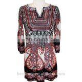 Stock Exotic Embroidery Long Sleeve Blouse Ethnic Paisley Printed Women Top thumbnail-5