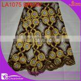 African Lace Fabrics Wedding Dresses LA1071 Sky thumbnail-6