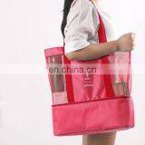 Latest New Design Bag Portable Double Layer Mesh Picnic Shoulder Storage Bag Fashion Bag