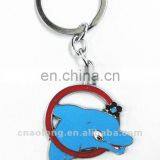 OEM Order Die Cut Custom Made Logo Zinc Alloy Metal Souvenir Dolphin Shapes Keyring/keychain/key Holder
