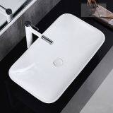 Bahtorom Ceramic Rectangle Single Hole Sanitary Ware Wash Basin Tabletop Good Sale China Supplier for Hotel Home Used thumbnail-5