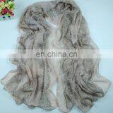 New Design Fashion Lady Voile Scarf Custom Printed Long Scarf thumbnail-3