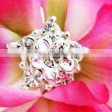 2013 Fashion Metal Flower Rhinestone Button Invitation Card Button