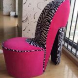 Modern creative design colorful shoe shaped furniture high heel shoe chair