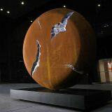 Large Modern Stainless And Corten Steel Garden Sculpture thumbnail-3