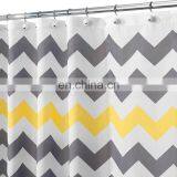 Two Tone Waterproof Polyester Wave Design Shower Curtain thumbnail-2