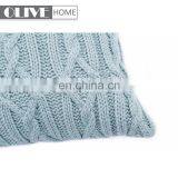 High Quality Home Decorative Light Blue Cushion Cover With Jacquard Cable Knit thumbnail-7